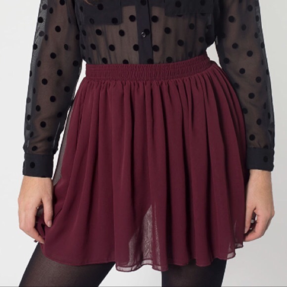 American Apparel Dresses & Skirts - American apparel double layer chiffon skirt